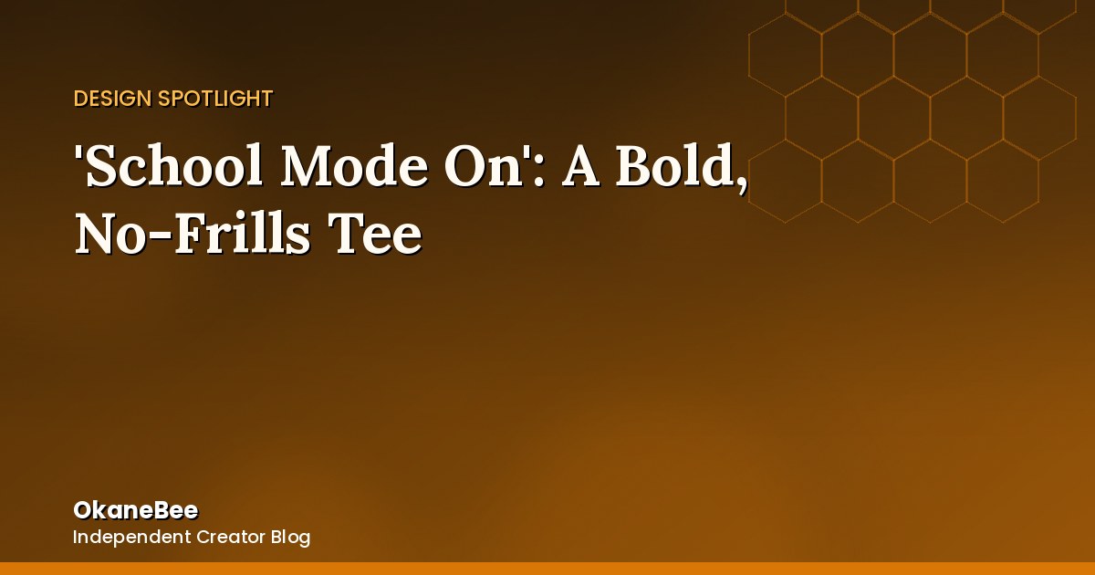 'School Mode On': The Collection's Most Straightforward Design Yet