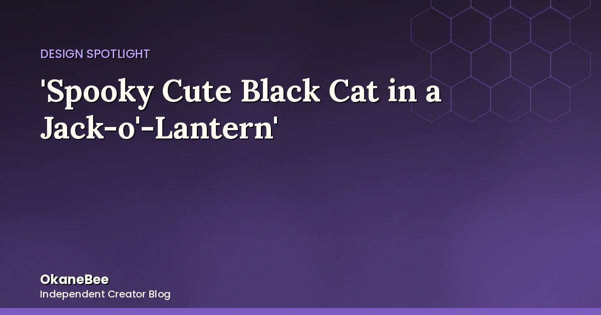 'Spooky Cute Black Cat in a Jack-o'-Lantern': Two Halloween Icons, One Design