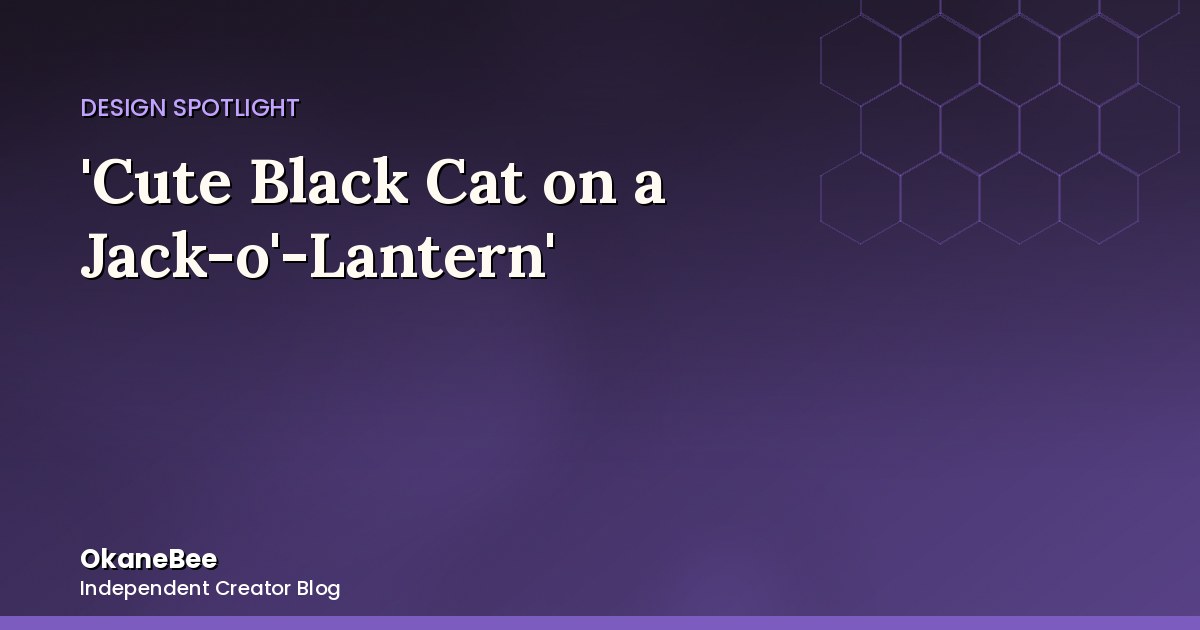 'Cute Black Cat on a Jack-o'-Lantern': The Same Idea, a Different Pose