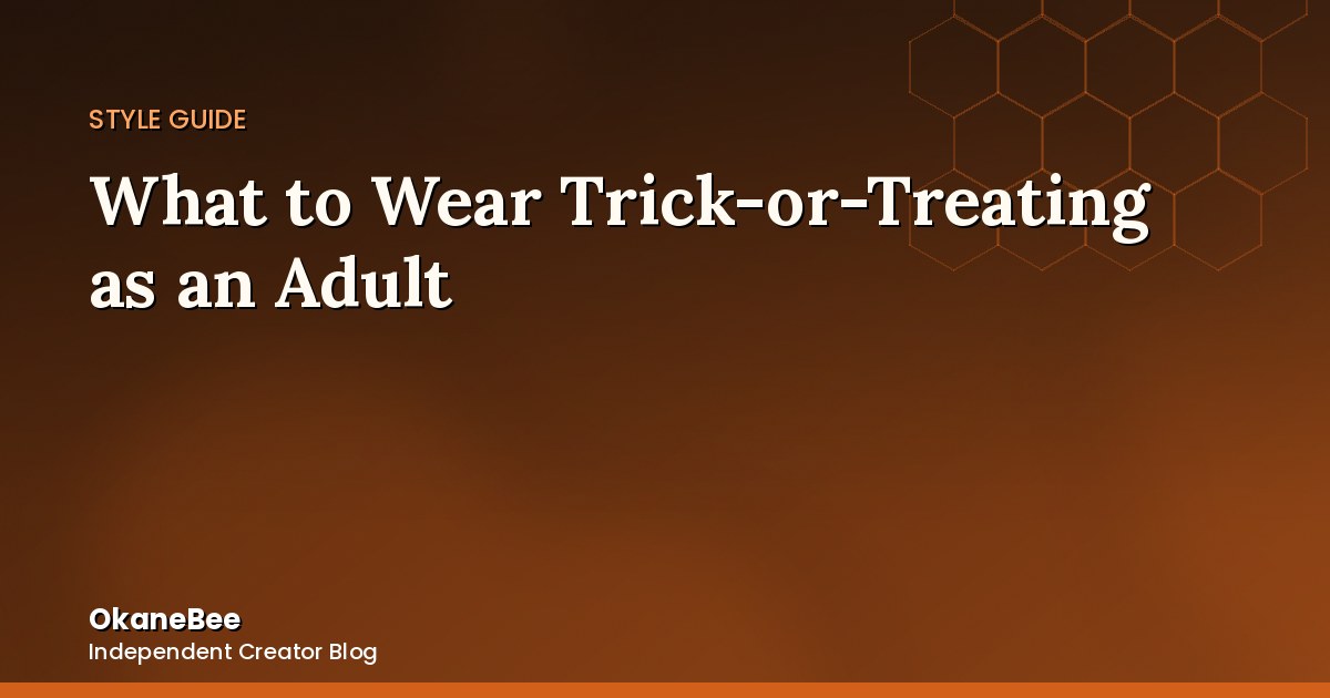 What to Wear Trick-or-Treating as an Adult